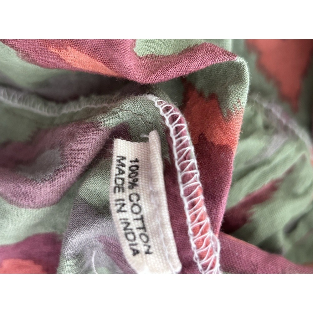 Anthropologie Sun Dried Laundry Ikat Midi Dress Cotton Size M Boho - Picture 5 of 6